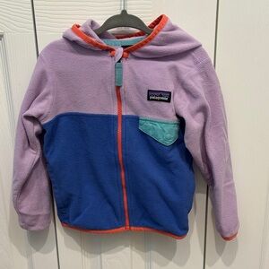 Patagonia Kids' Lavender and Navy Fleece Hoodie